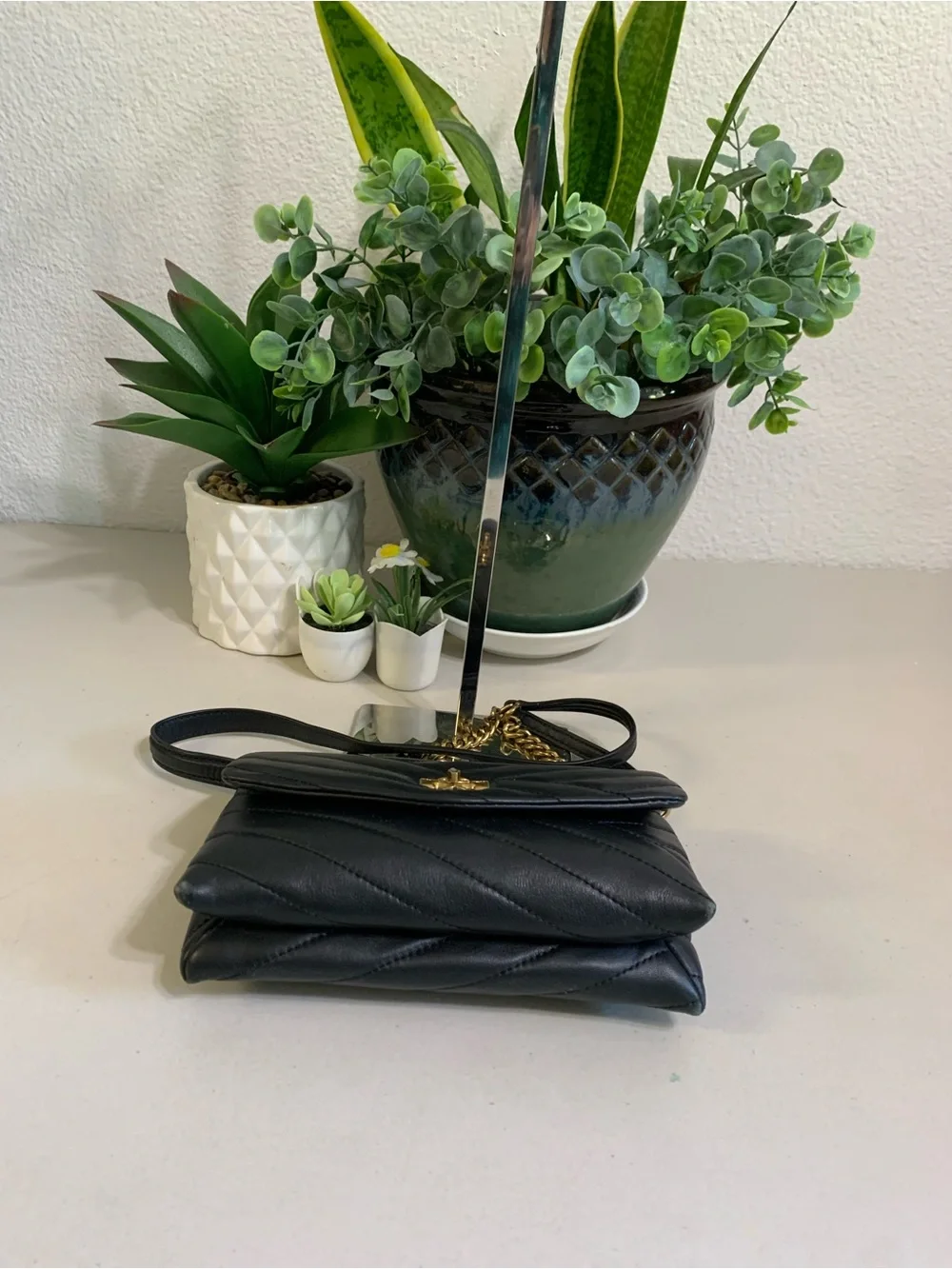 Tory Burch compact quilted